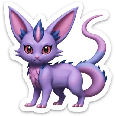 Sneasel-Nidorino-Espeon-Noibat-Purrloin-Fakémon-hybrid-creature (full body)  sticker