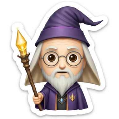 Cinematic Realistic Harry Potter Pop Culture Emoji, featuring a mystical, enchanted portrayal inspired by the iconic wizard rendered with lifelike magical details and dynamic lighting. sticker
