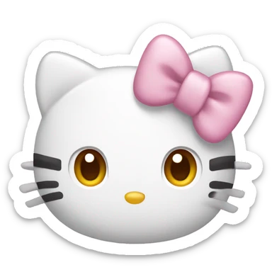 hello kitty with light pink bow sticker