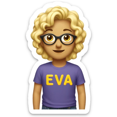 T-shirt with the inscription “I ❤️ eva” sticker
