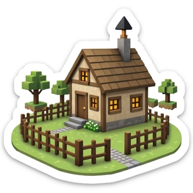 Minecraft village  sticker