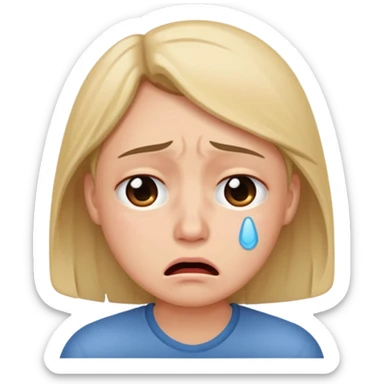 Crying in annoyance sticker