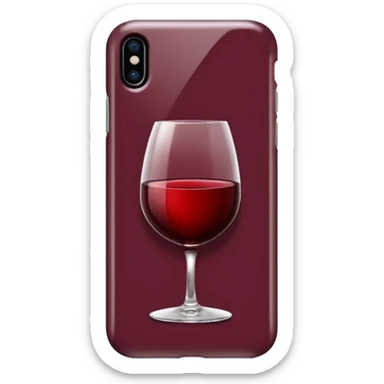 Corazon color vino iphone sticker