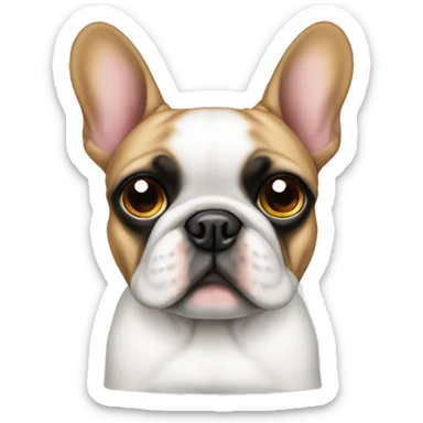 Frenchie with one eye sewed shut sticker