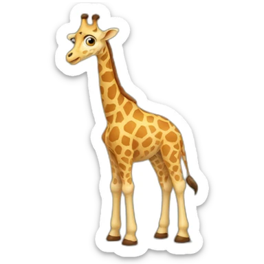 Short giraffe comedy standup sticker