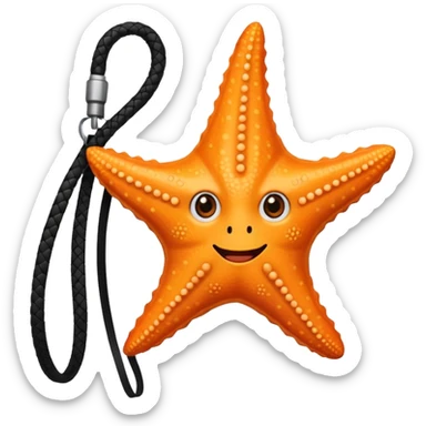 Starfish with face and a black leather whip sticker