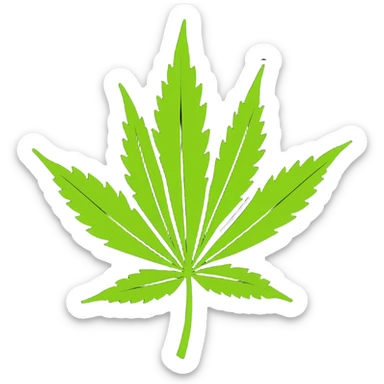 cannabis leaf cartoon sticker sticker