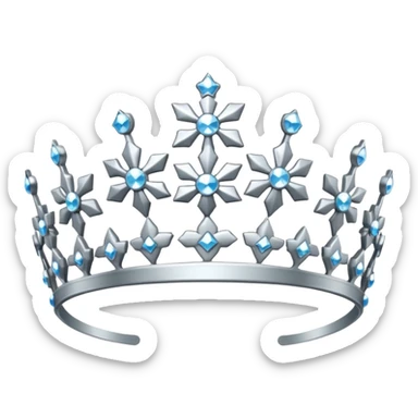 Ornate snowflake tiara sticker