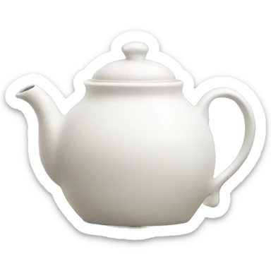 White teapot sticker