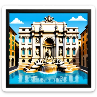 trevi fountain view from up above
no square style no frame sticker