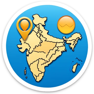 Punjabi map white colour sticker