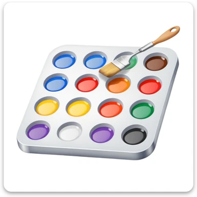 Palette de peinture blanche  sticker