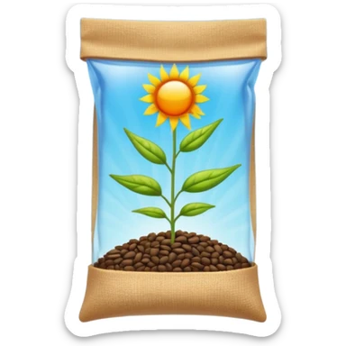 Sunbeam + seed pouch,Sky Gardener. sticker