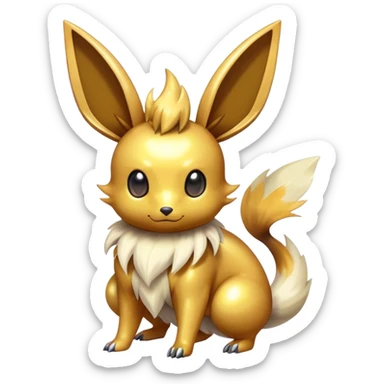 Shiny-Eeveelution-Cute-Fakemon-Beetle-Pokémon-fusion full body sticker