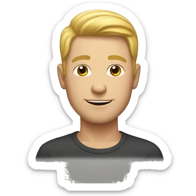 Gay white man sticker