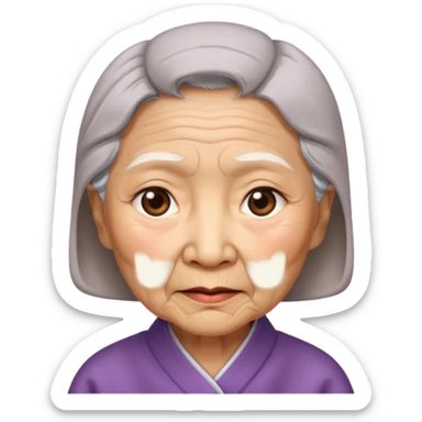 Asia old woman sticker
