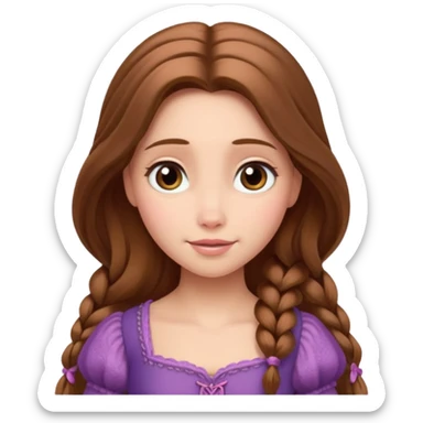 Rapunzel con el pelo marrón sticker