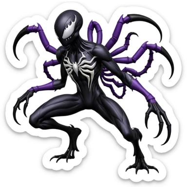 Venom-Xenomorph-Spider-Man-Darkrai-Scizor-fusion, full body sticker
