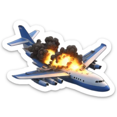 exploded aircraft sticker