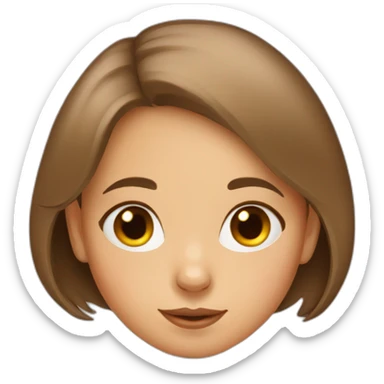 Russian girl brown hare sticker