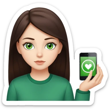 A brunette sister with green eyes and a brunette sister with green eyes in different clothes sticker