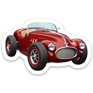  Brown-red Fenderless extended-wheelbase 1953 luxury racing Ford lowered powerful V-8 engined racing car featuring advanced rugged 4 wheel independent suspension, power steering, disc brakes, small leather covered steering wheel, side mounted cowl exhaust  sticker