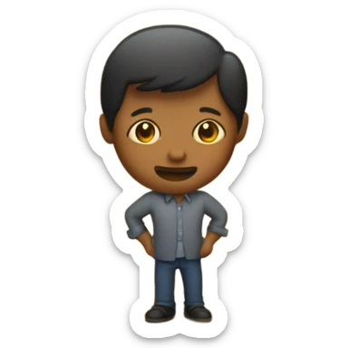 man goes on a wooden board sticker