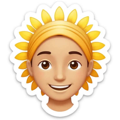 happy person with sunshine and positive vibes sticker