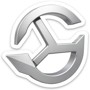 Rotating arrow symbol sticker