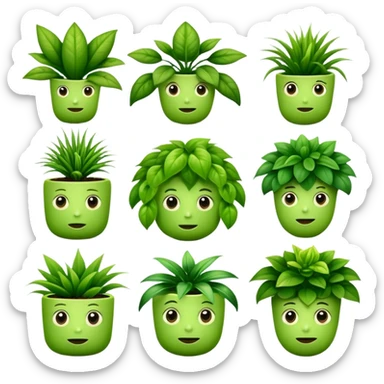 Plants with human features sticker