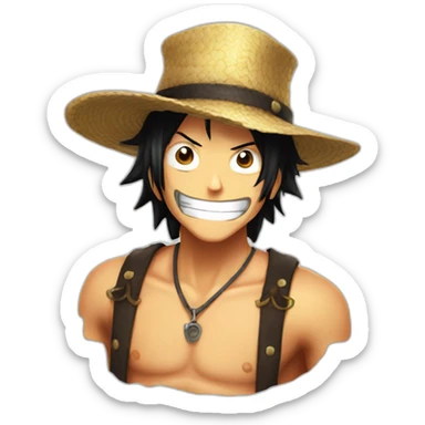 portgas d. ace one piece sticker