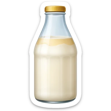 milky fermented drink bottle, soft label. sticker