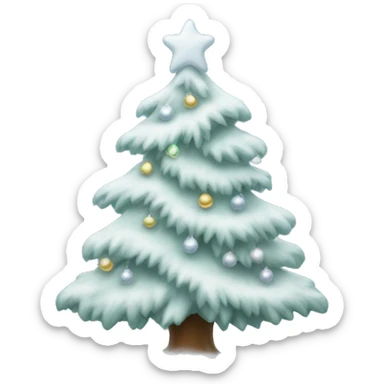 Frosted Christmas tree sticker