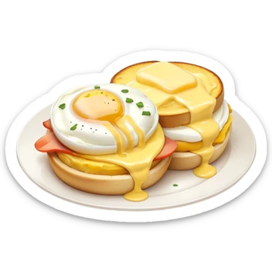 Eggs benedict with hollandaise sauce sticker