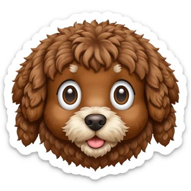 Brown cockapoo  sticker