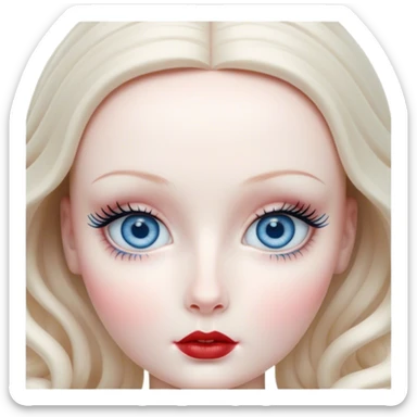 porcelain doll skin, large blue eyes with long lashes, fine details, olivia culpo as milady de winter, jinyoung shin art, refined nose, scarlet, dim light, by Maude Kaufman Eggemeyer, great digital art with details, by Scott Samuel Summers, ad image, ori and the blind, stunningly realistic sticker