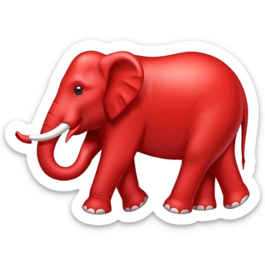 US Republican Party elephant logo red sticker