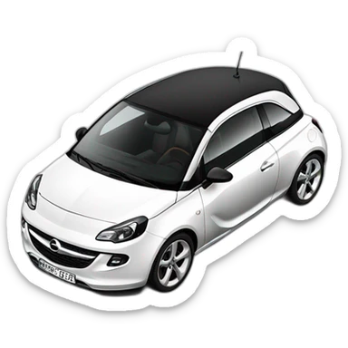opel adam toit blanc sticker