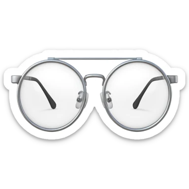 Create a high-quality 3D render that transforms the emojis 👓  into realistic 3D objects.
 sticker