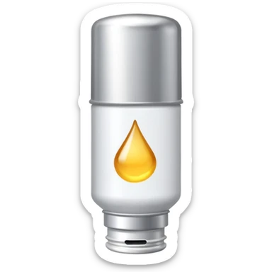 a white color oil paint tube sticker