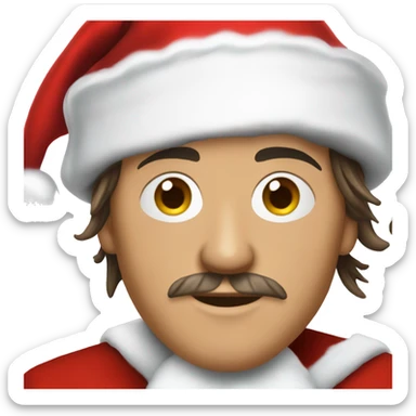 Johnny Depp with santa hat sticker