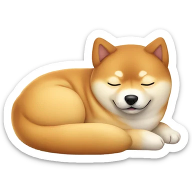 Cute Shiba Inu sleeping sticker