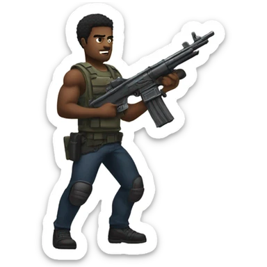a man name heavy weapons guy from team fortness 2 sticker