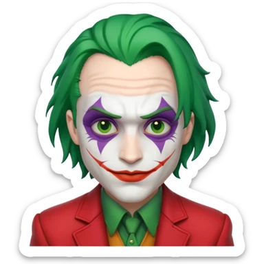 Joker Villain, red jocket sticker