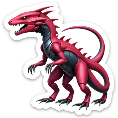 Shiny Exotic Edgy Badass Gothic Cool epic Futuristic Salandit-Genesect-Koraidon-Fakémon-hybrid-creature (full body)  sticker