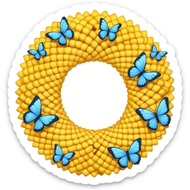 butterfly swarm forming a portal ring sticker
