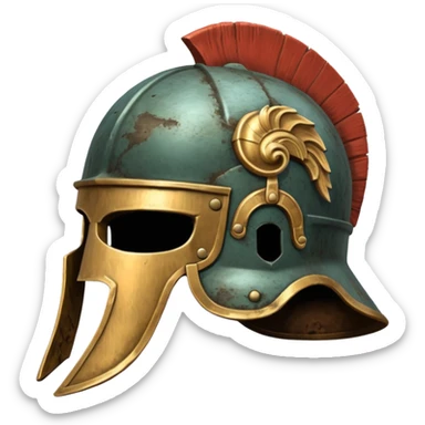 Old roman helmet sticker