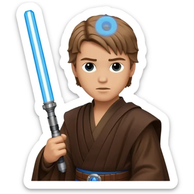 star wars Jedi Knight Anakin with blue lightsaber sticker