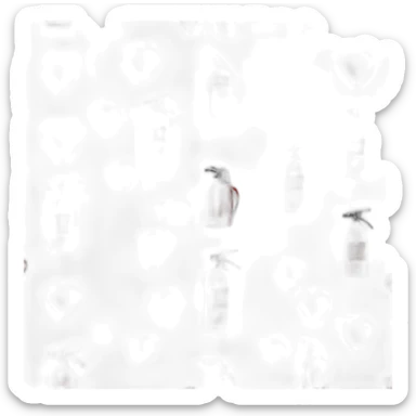 fire extinguisher with heart sticker