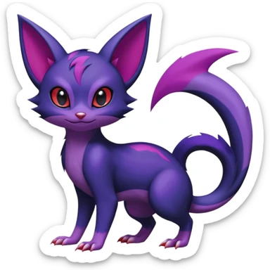 Noibat-Sneasel-Purrloin-Fakémon-hybrid-creature (full body)  sticker